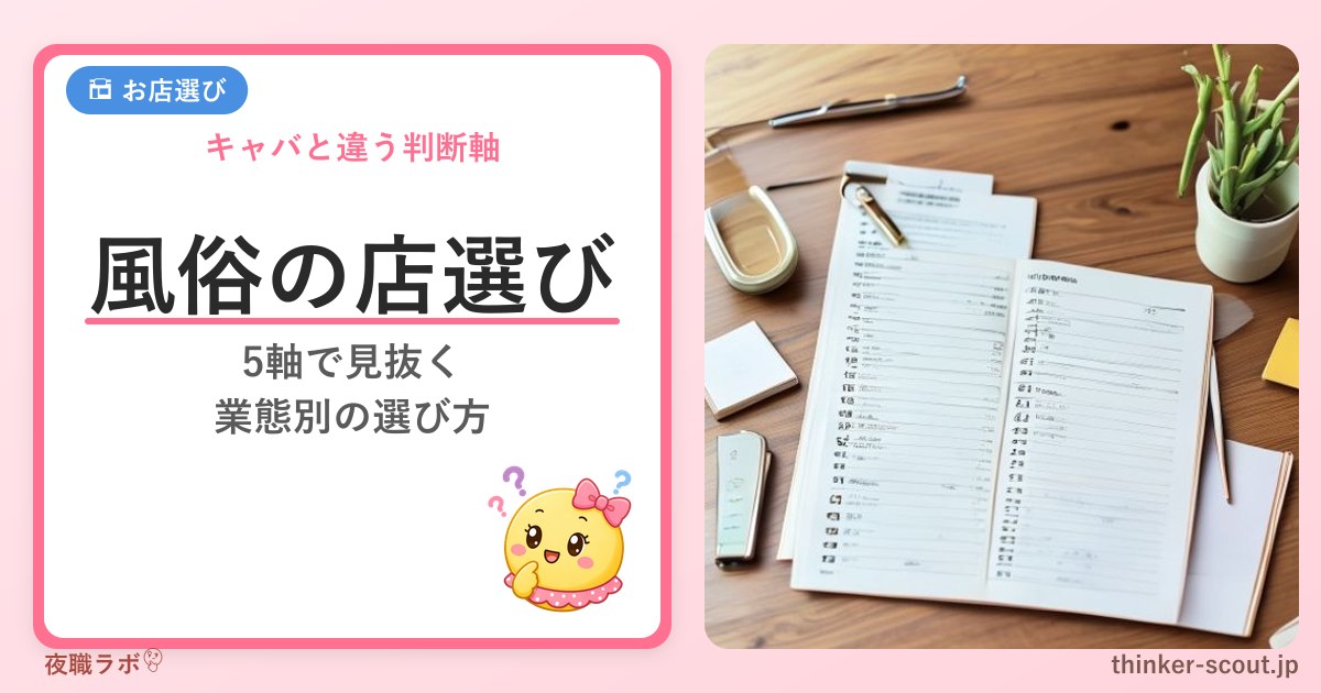 風俗のお店選び｜キャバとは違う5つの判断軸 アイキャッチ