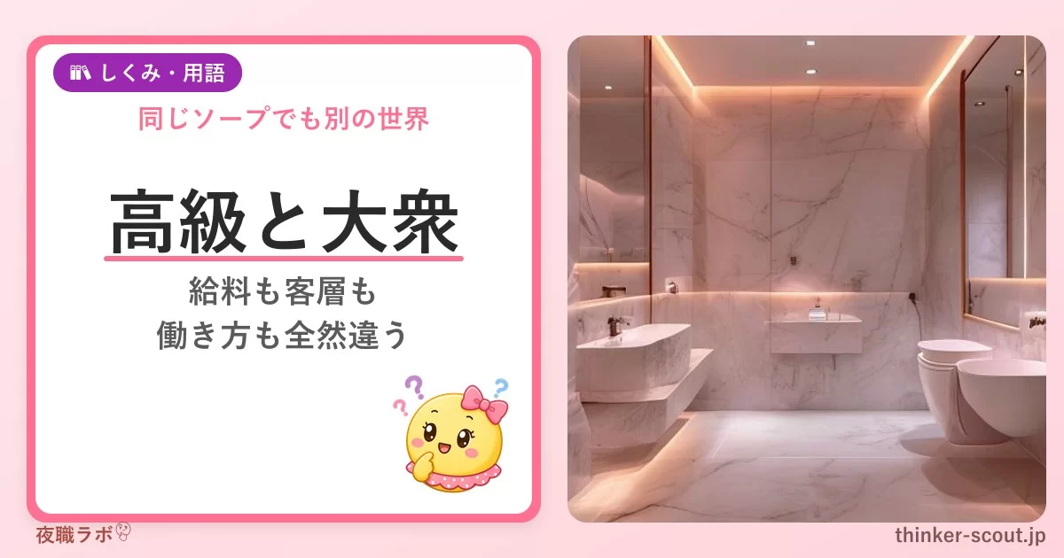 ソープランド 高級店と大衆店の違い アイキャッチ